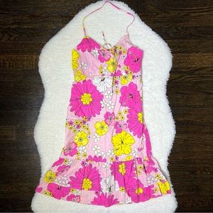 Roxy Girl Y2K Vibrant Floral Dress